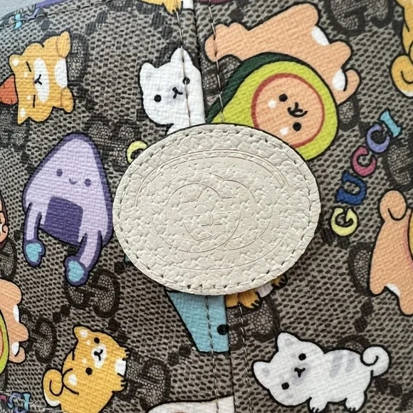 Gucci x Pikarar Kawaii GG Supreme Monogram bucket hat XXL - Picture 2 of 5